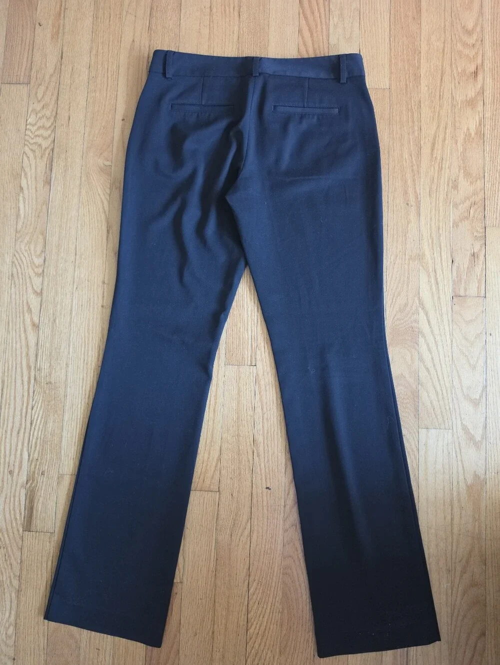 Express Editor Mid Rise Flare Trouser Pants Black Sz 4R